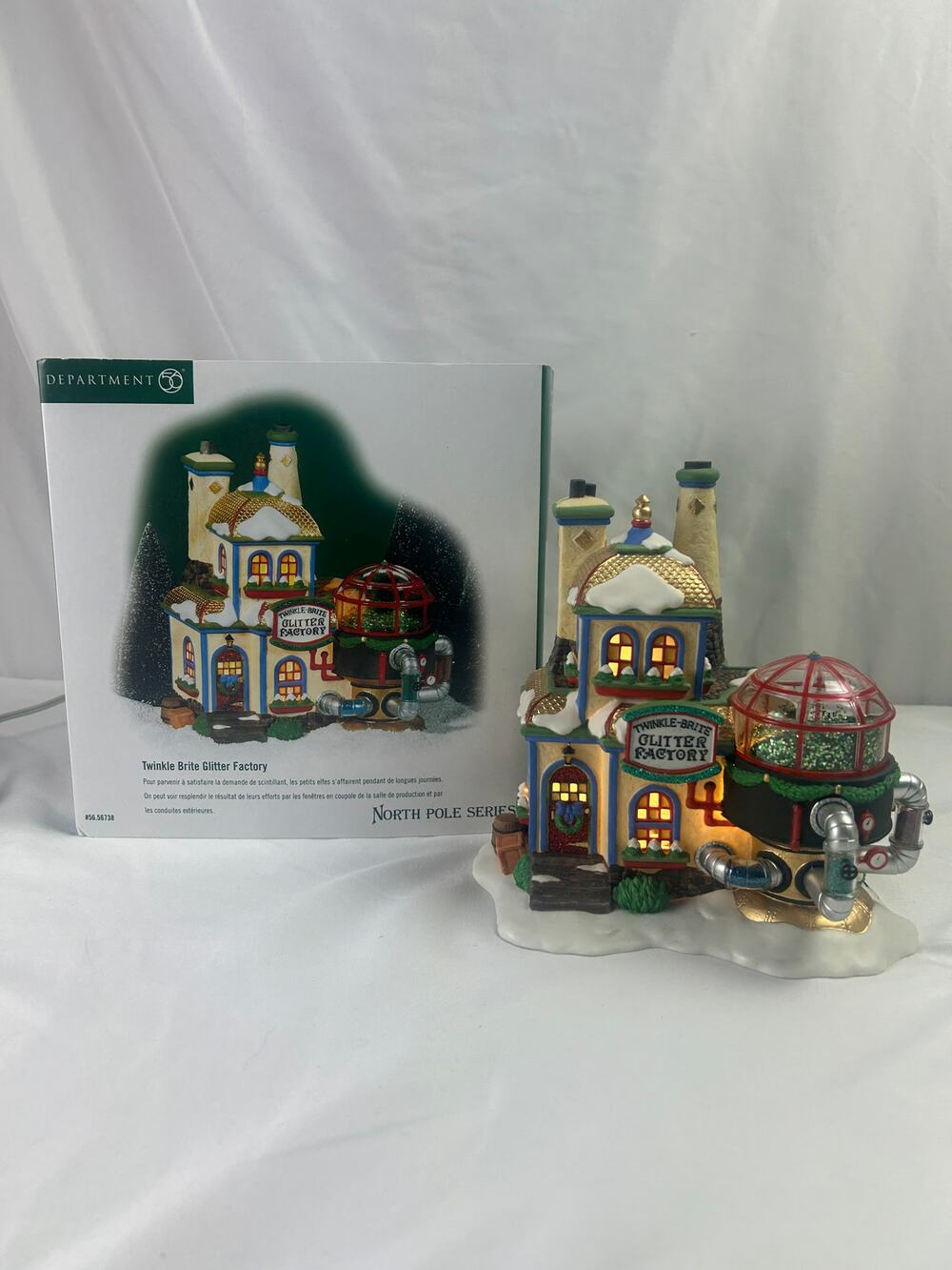 Department 56 Twinkle Brite Glitter Factory 56738 North Pole Series Retired